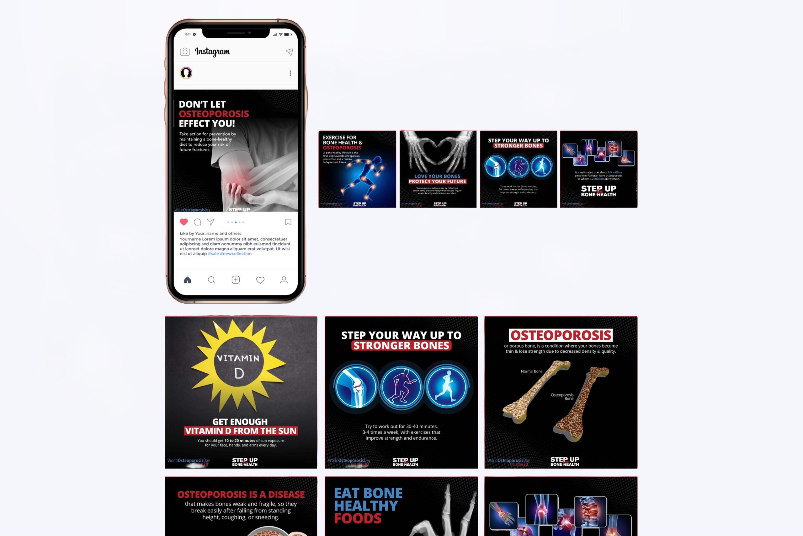 Vitamin D Bones Social Media Post